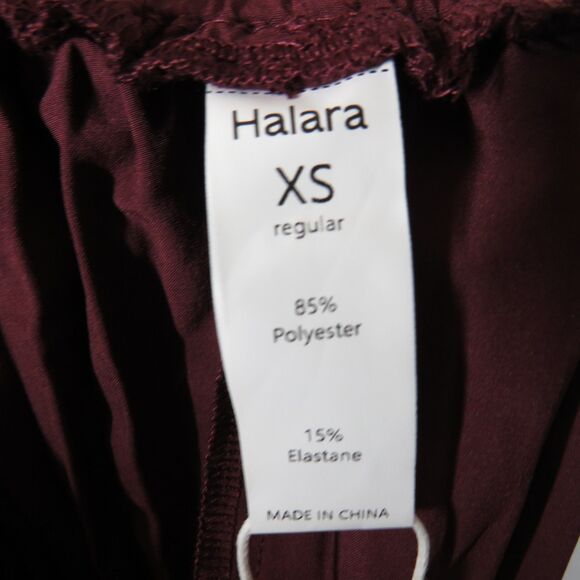 Halara Burgundy Lightweight Pleated Flowy Handkerchief Hem Skirt Size XS - Picture 2 of 7